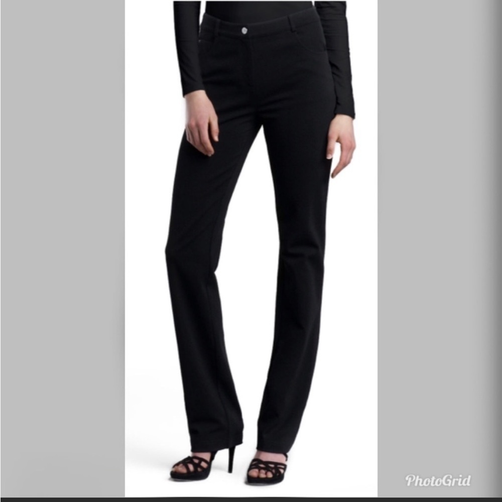 St. John Straight Leg Black Knit Pants
